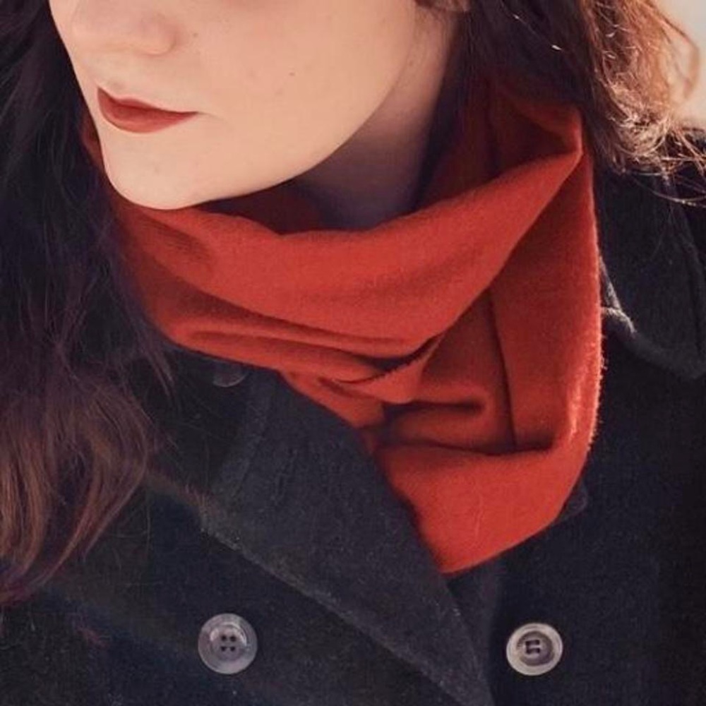 Lovely Red 100% Cashmere Scottish Winter Scarf